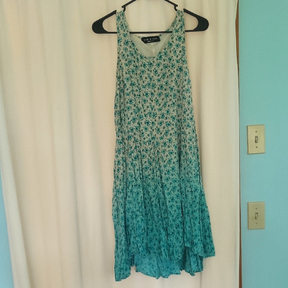 Dip Dye Floral Swingy Dress